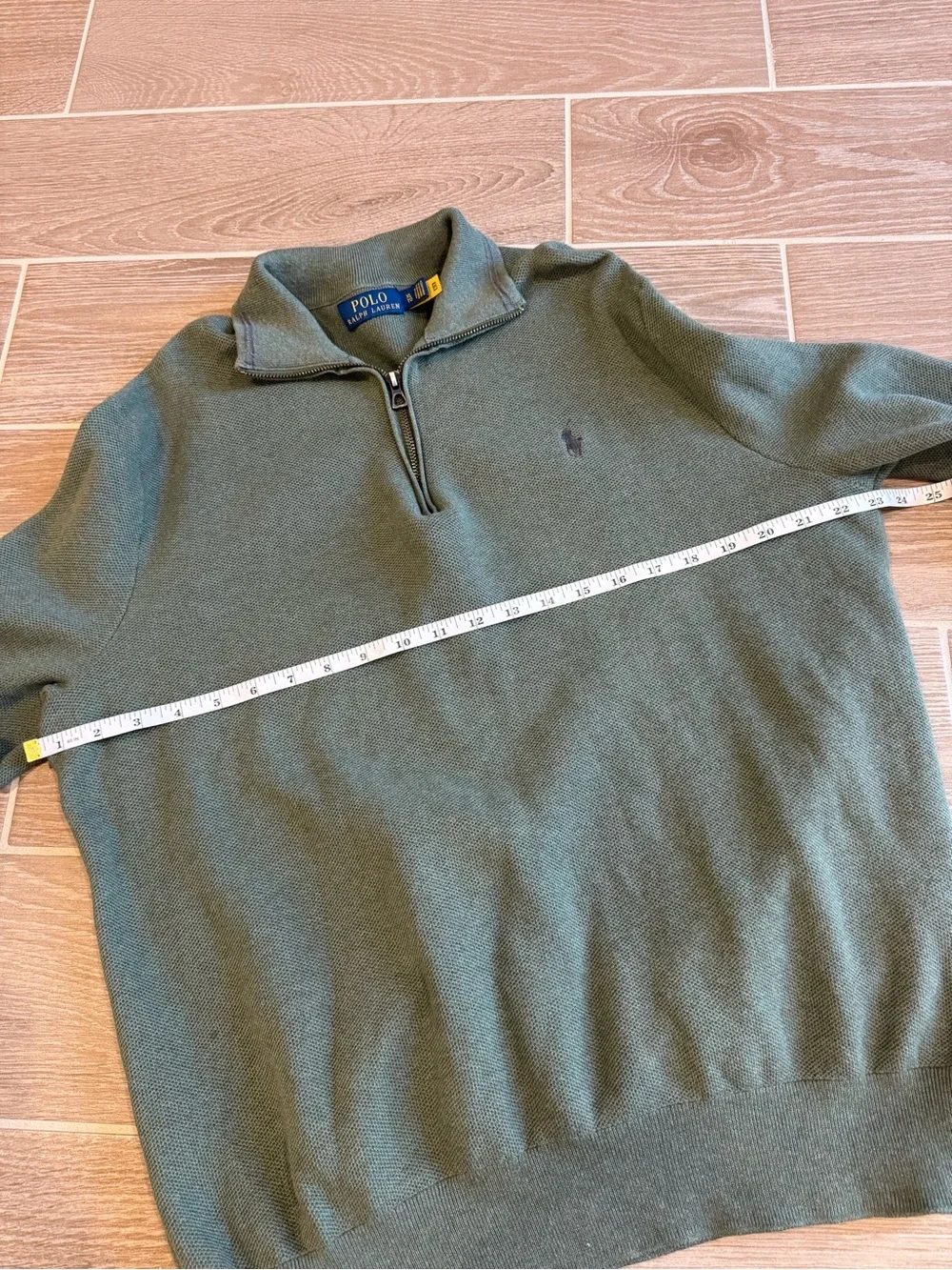 Polo by Ralph Lauren Olive Green Half-Zip Sweater